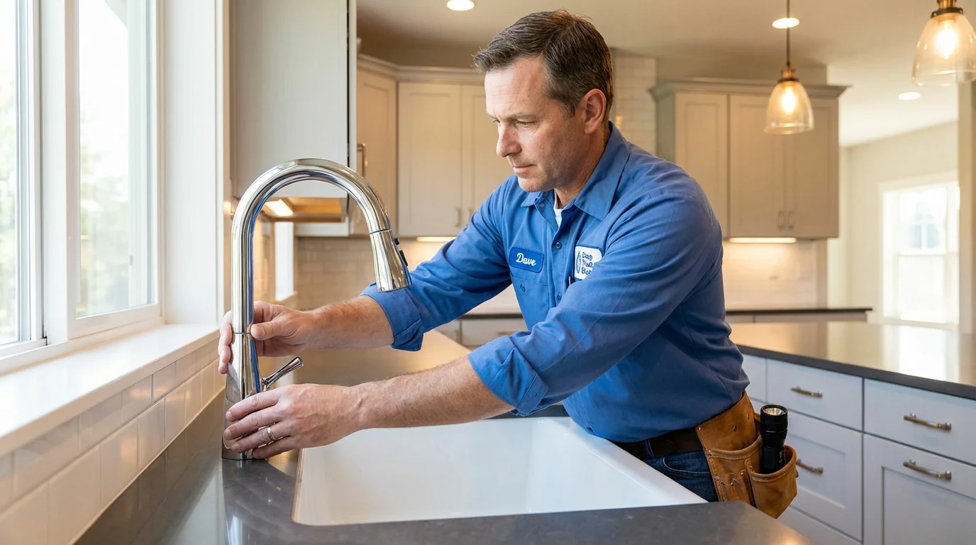 Kitchen faucet installation by Johns Plumbing LLC in Silsbee