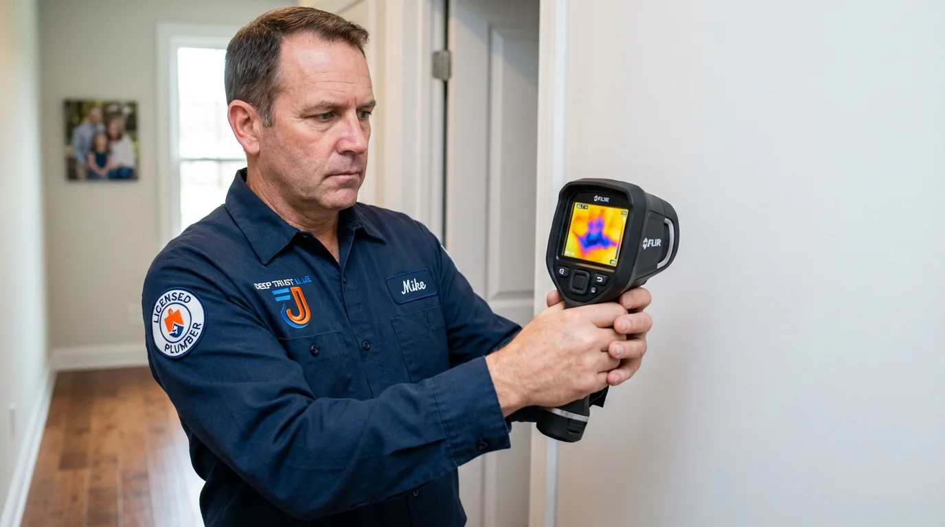 Thermal imaging leak detection by Johns Plumbing LLC in Silsbee
