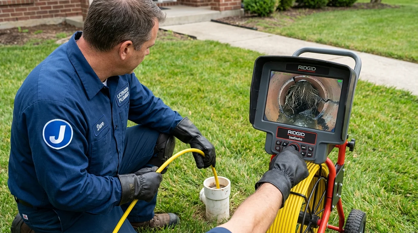 Sewer camera inspection being performed by Johns Plumbing LLC in Silsbee